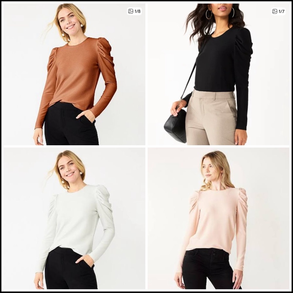 Nine West Bundle of Puff Sleeve Sweaters (5)